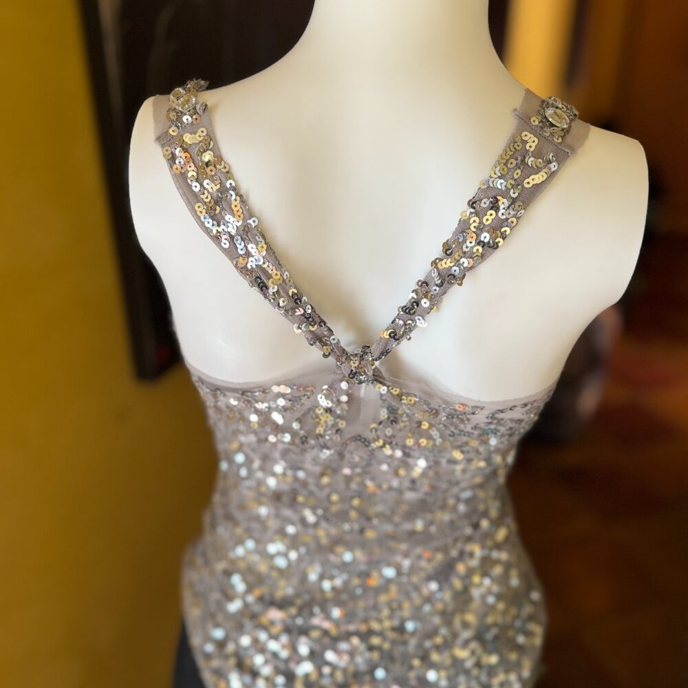 โจ Vintage! Y2k! NWT XXI Silver Sequin Tank Top โ Size M - Picture 4 of 12